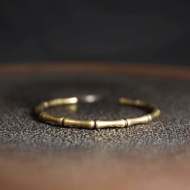 1pc Bamboo Style Copper Bangle Gift for Loved One